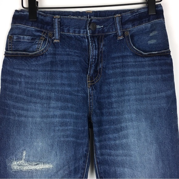 GAP Kids Jeans Original Straight Leg Distressed 100% Cotton Denim 14 Regular - Picture 2 of 12
